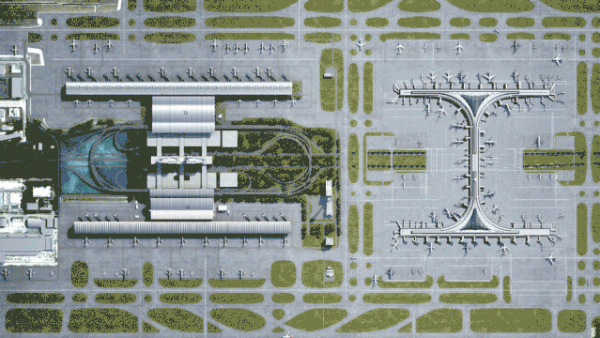 香港机场卫星厅图片