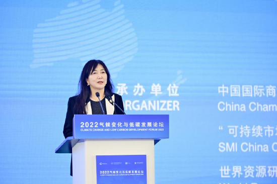 麦当劳中国首席影响官顾磊在“2022气候变化与低碳发展论坛”进行主旨演讲