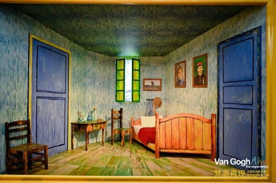 “梵高再现Van Gogh Alive“装置艺术：卧室