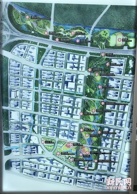 图说:桃浦绿地规划图.李若楠摄