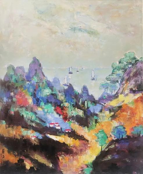 ▲《海边》 100cm*80cm 2022年作