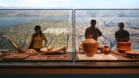 上海博物馆美洲古代文明大展览现场 （澎湃新闻记者 朱伟辉图）