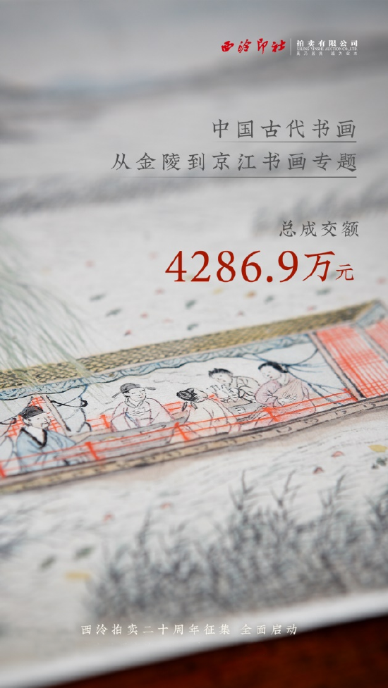 从金陵到京江书画专题 总成交额逾4286.9万元