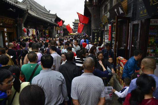 平遥古城游客已连续两日突破日接待11.36万人次