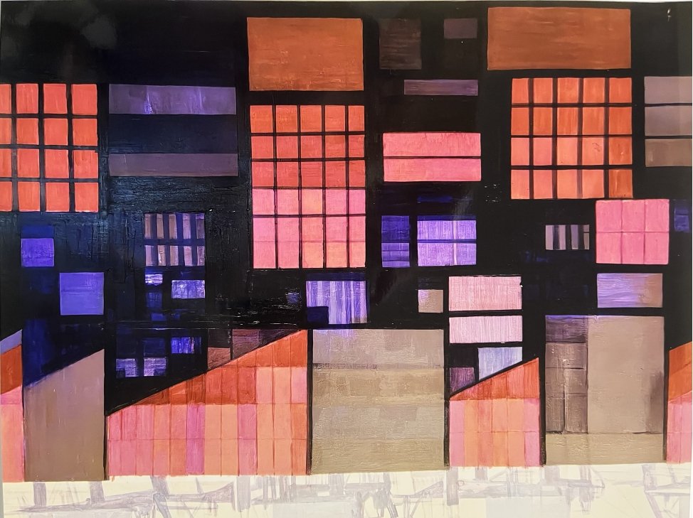 何祯祥《视角与构成之十四》 布面丙烯 120 × 160 cm 2023