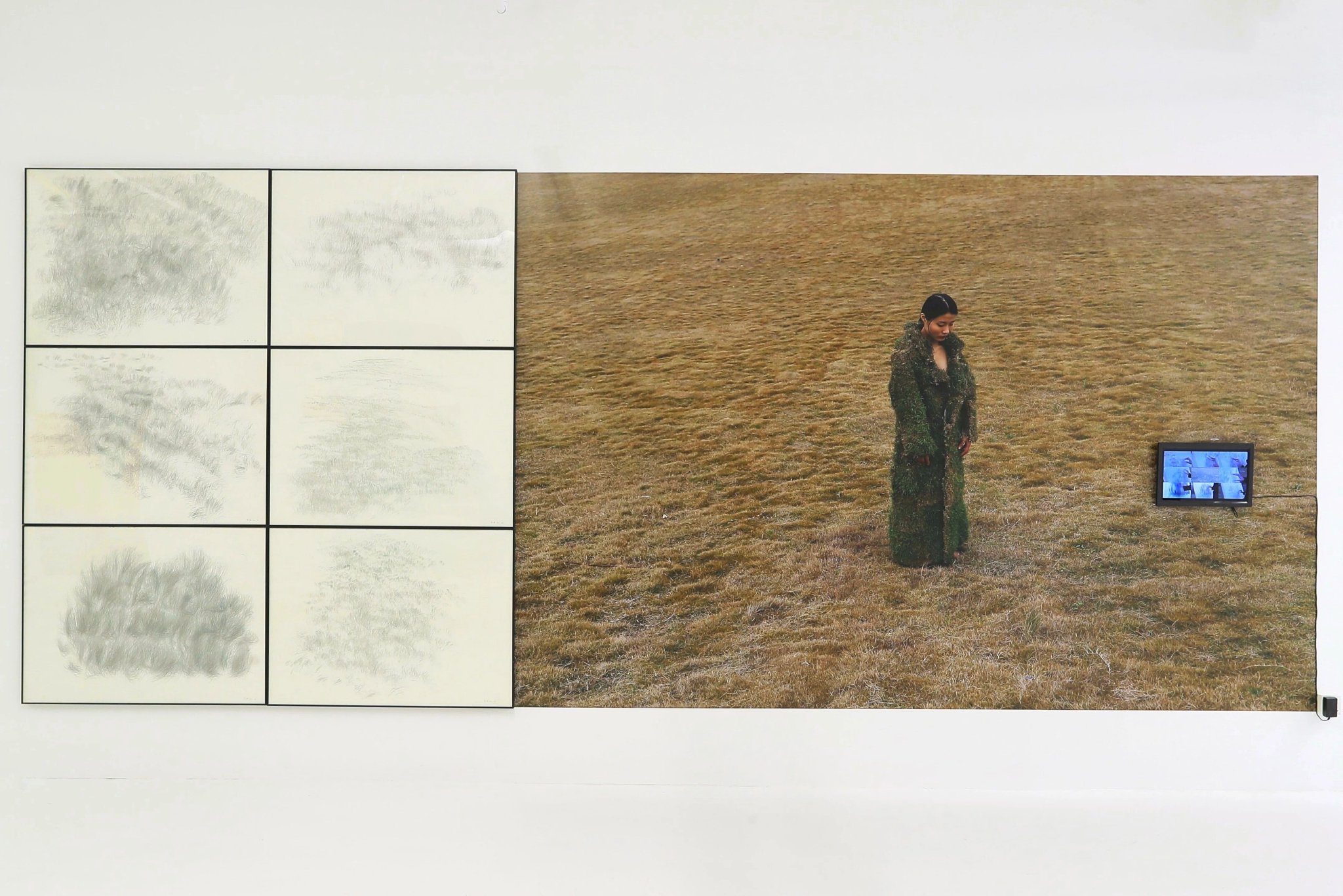 童文敏 （重庆），草坪，2018237×356 cm，艺术微喷