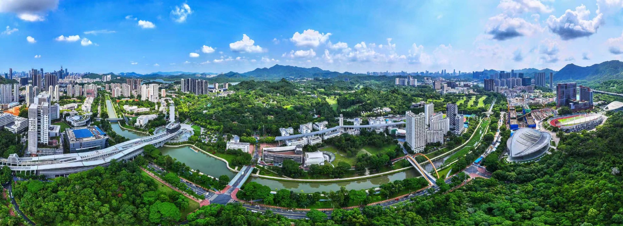 大学城全景。