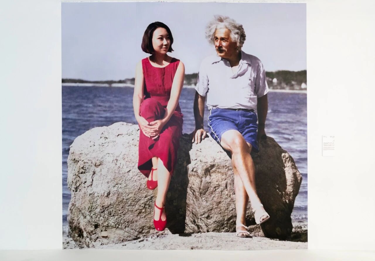 刘思麟 （北京），爱因斯坦&amp；刘思麟，2014323×323 cm，艺术微喷