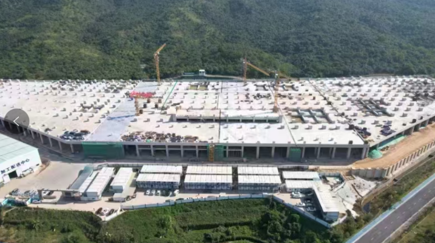 “山海专列”深惠城际大鹏支线新大停车场主体结构封顶