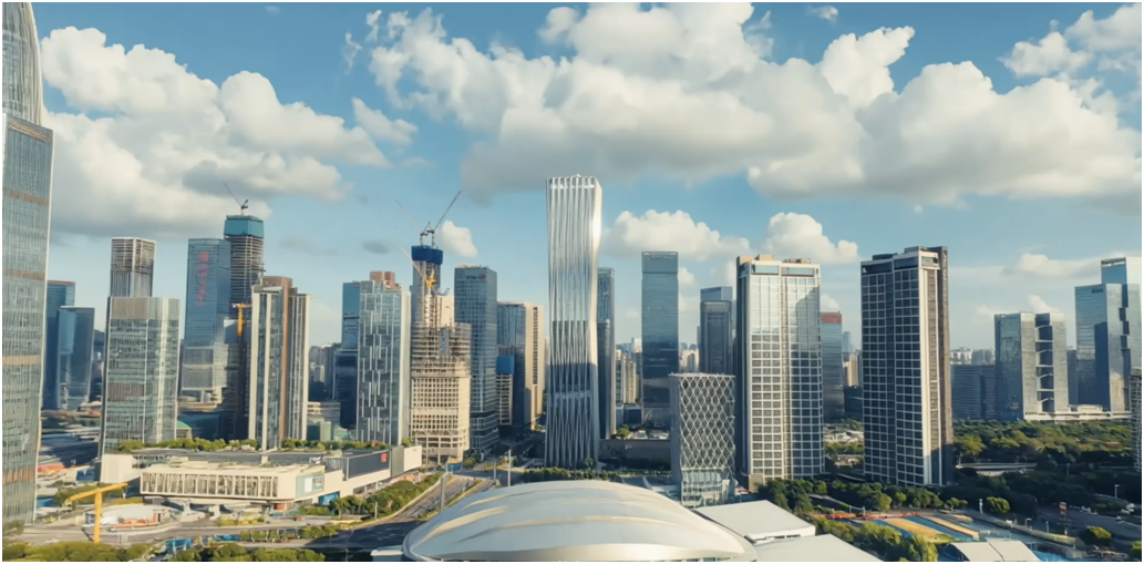 深圳城市航拍画面。