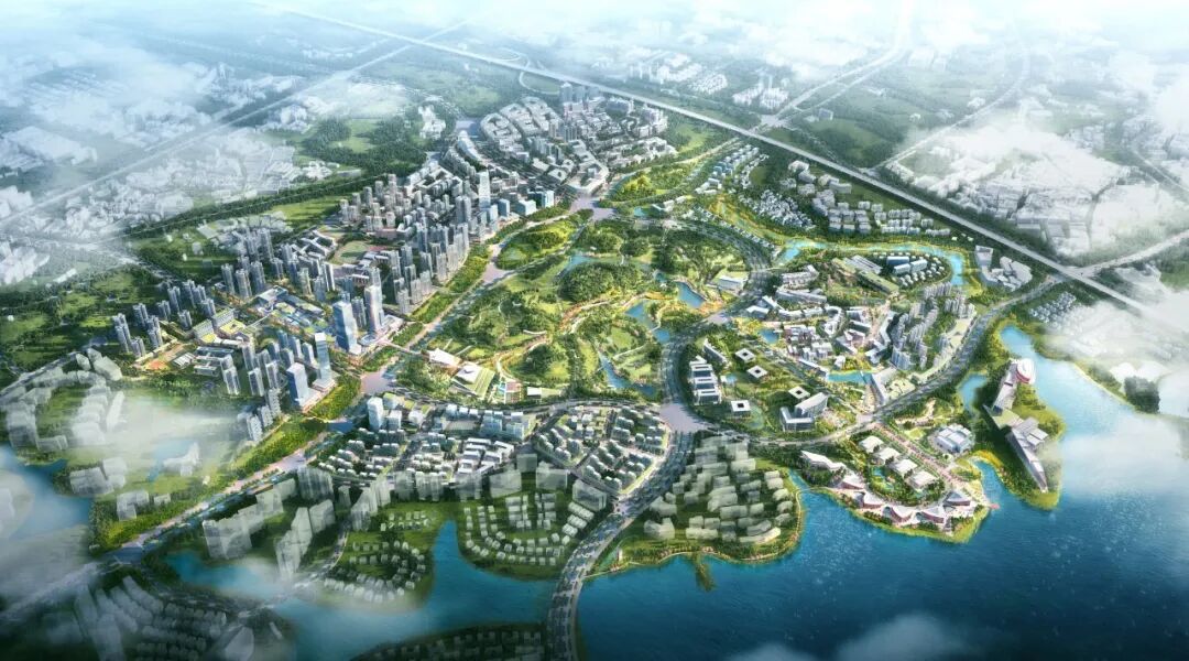新一代城市中心鸟瞰图，2021