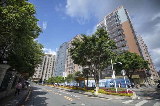 甲子塘社区鳞次栉比的建筑.