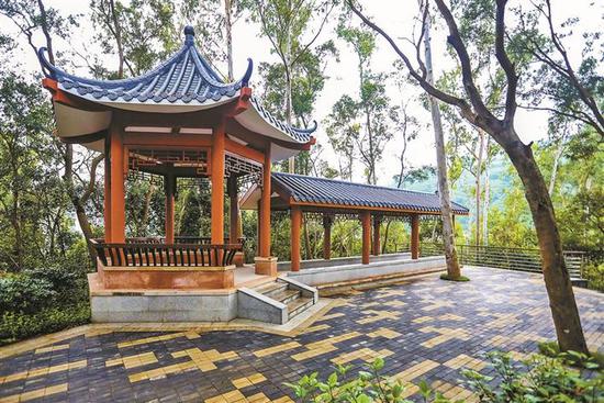 梅林公园又添一处听涛区 为市民打造城市绿色生态空间