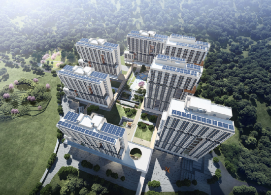 深圳职业技术大学深汕校区项目E区学生宿舍组团效果图