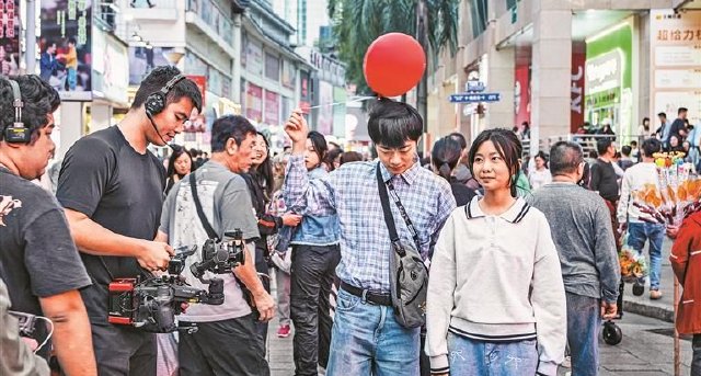 《繁星》拍摄现场。 深圳晚报记者 宁杰文 摄