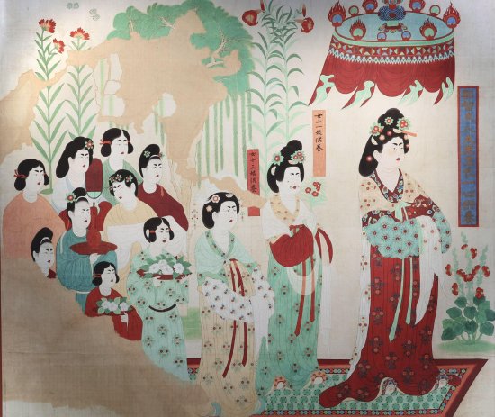 都督夫人礼佛图 莫高窟第130窟 盛唐(公元705-781)
