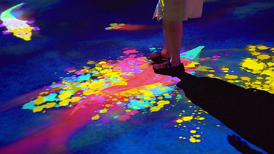 teamLab《涂鸦自然 — 山脉与山谷、红色名录》