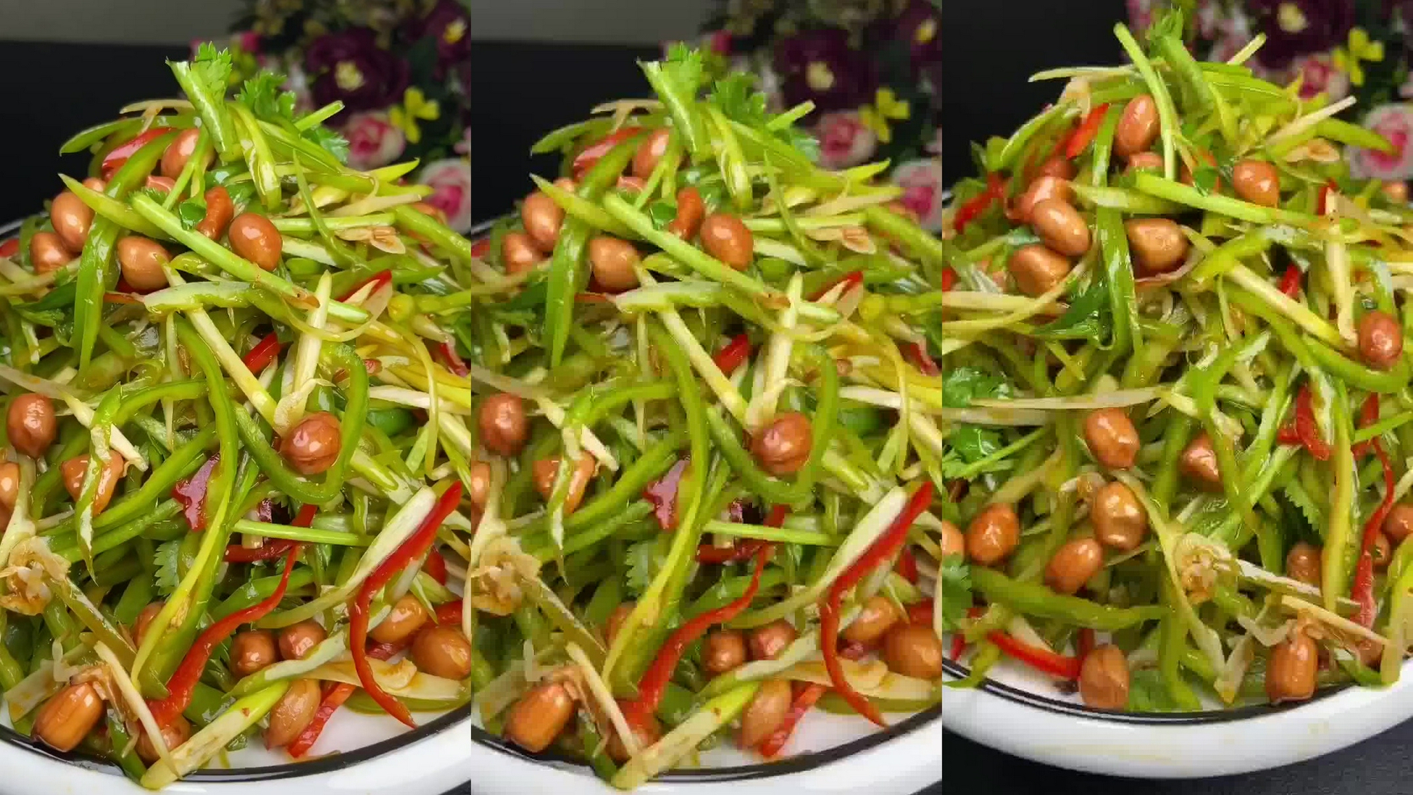 涛厨做了道凉菜老虎菜,这样调味,好吃又下饭,在家也可以做