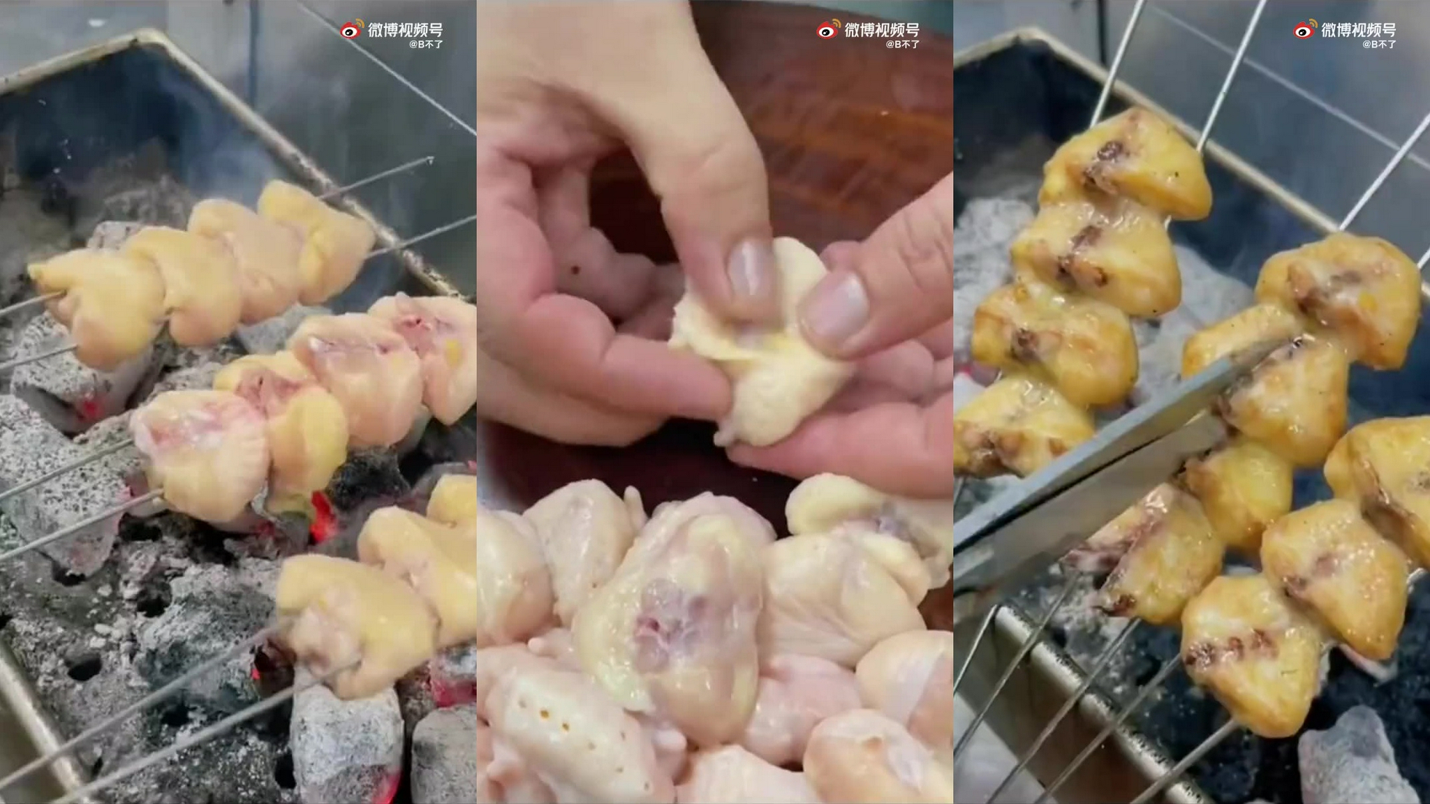 凤尾肉把淋巴的地方处理干净,烤起来别提多香多嫩