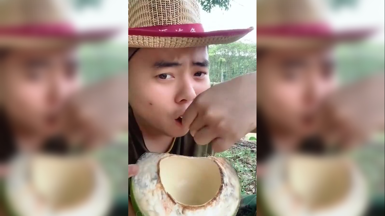 槟榔哥不吃槟榔改吃椰子肉了!