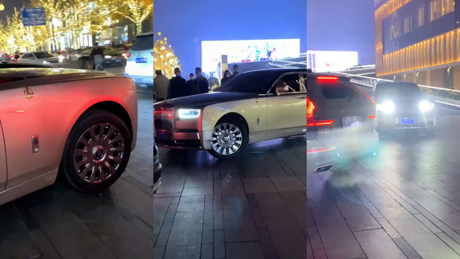 太古里偶遇刘轩豪的座驾,车头一边一个金色豪字跟车一样霸气