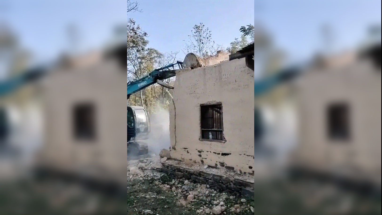 幸亏悬崖底下没人山体突然崩塌了太可怕了