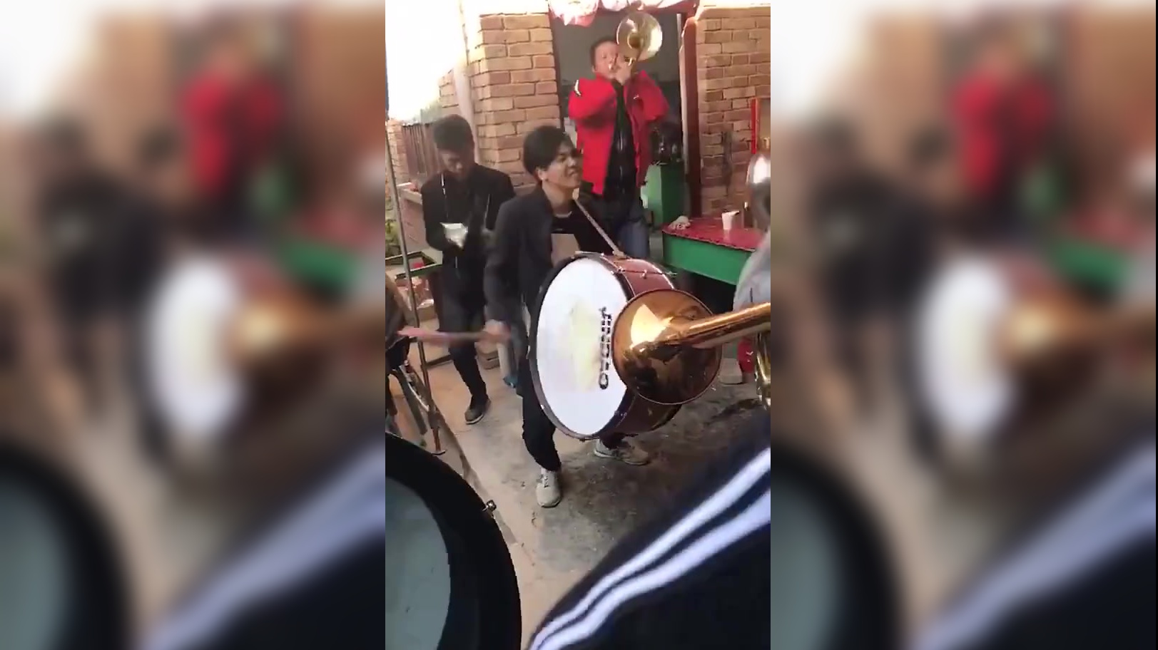 农村婚礼乐队,不甩头的打鼓是没有灵魂的