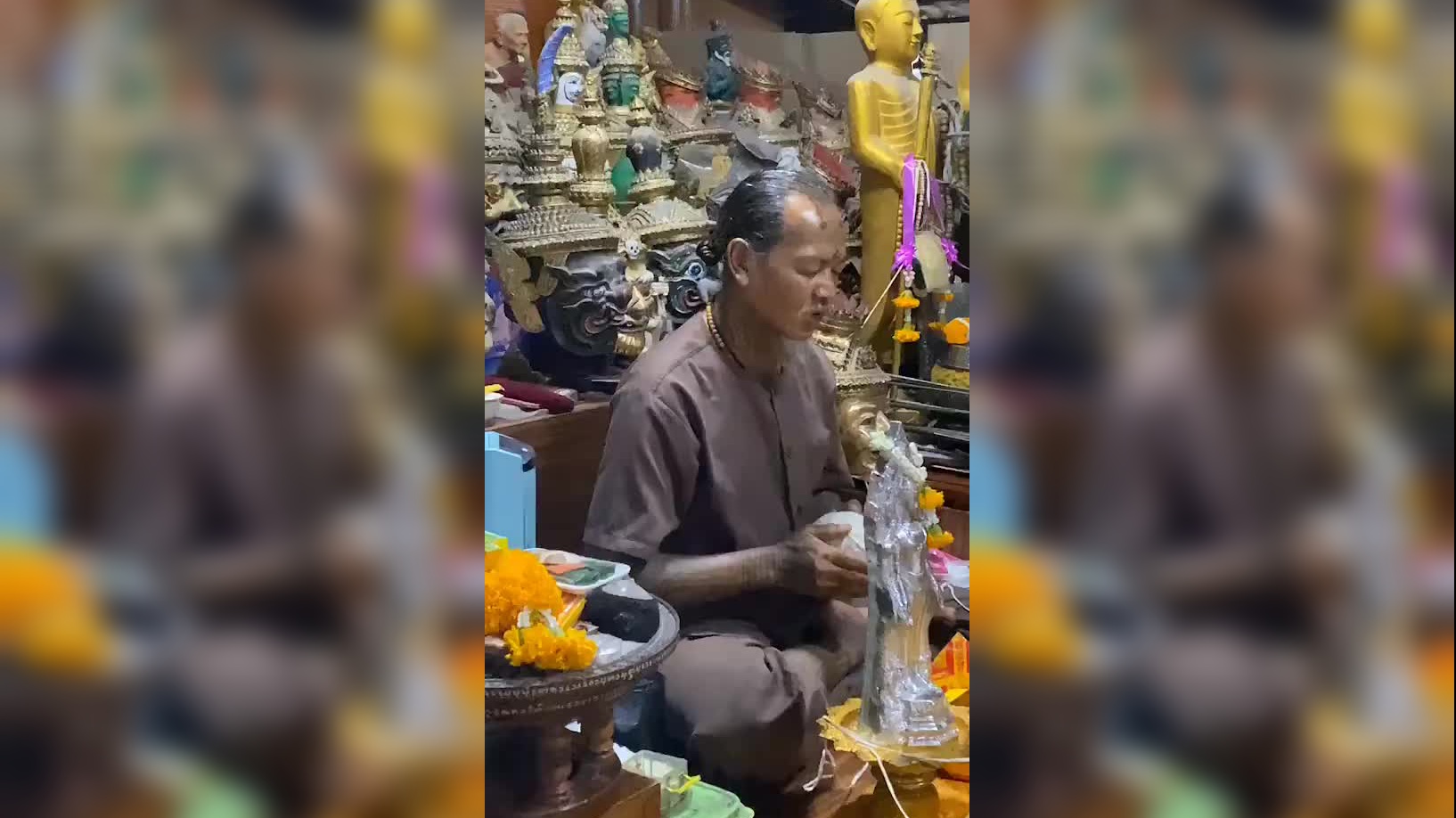 加持现场视频来咯  阿赞佑 金桶补财库   8月18号八月