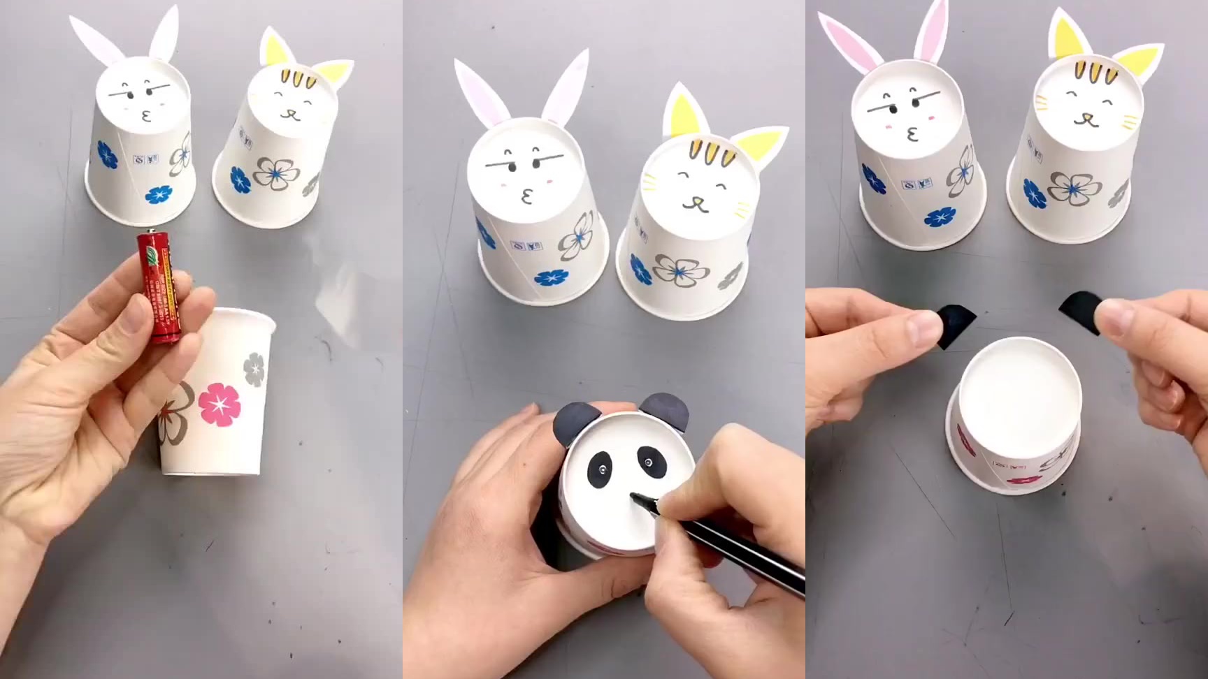 亲子游戏 亲子互动 | 简单好玩的"纸杯不倒翁",你们学会了吗?