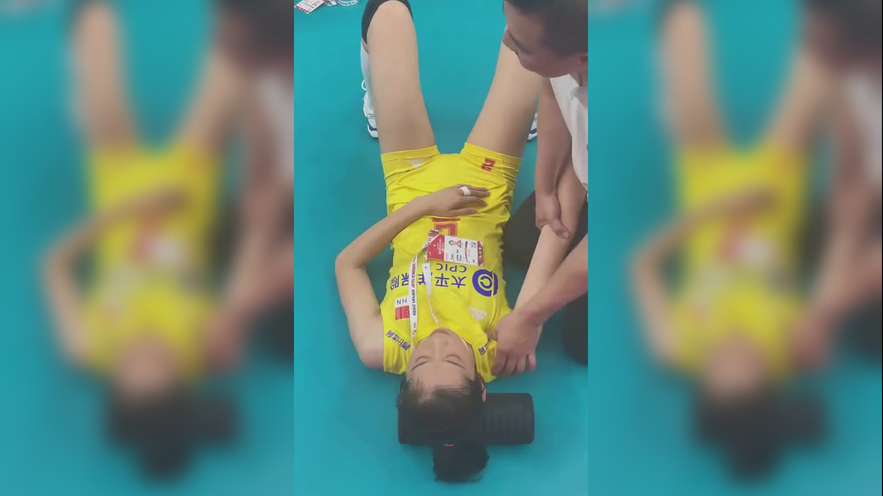 胡铭媛和郑益昕的双背飞战术,抢速度的暴扣球