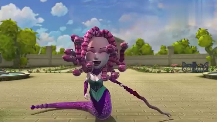 猪猪侠,猪猪侠和菲菲配合默契,与美杜莎展开搏斗