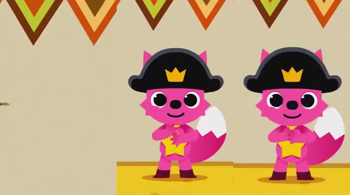 碰碰狐,谁在森林里生活,有一只大鳄鱼,大口大口吃苹果