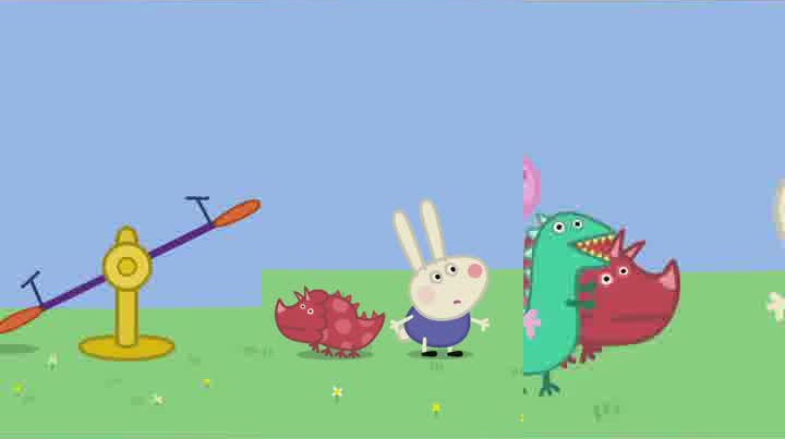 小猪佩奇,小兔理查德很黏姐姐,姐姐却不愿意带他玩,好难过呀!