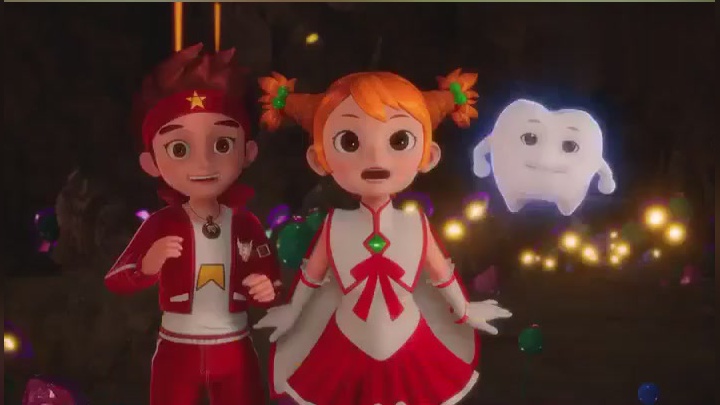 奇幻牙仙堡:魔法显示甜甜跳舞的画面,皮皮和伢牙的反应亮了!