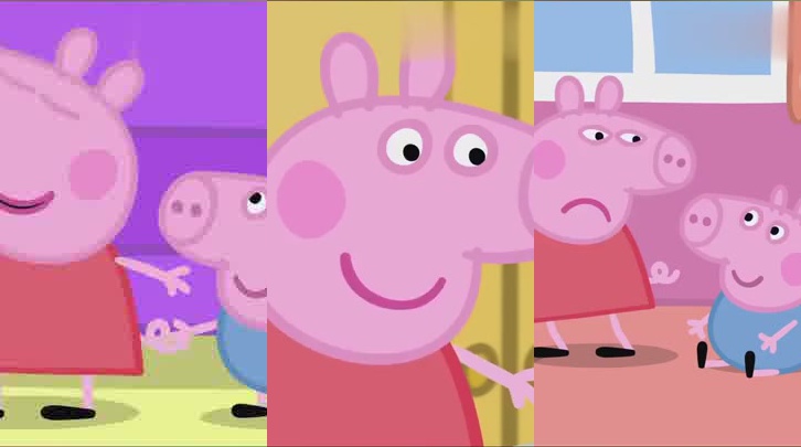 小猪佩奇,为了找眼镜,乔治是真拼啊,他居然闻了猪爸爸的拖鞋