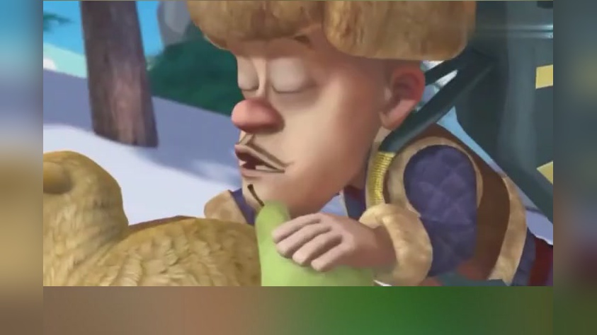 光头强第一次体验做父亲,和小北极熊分开好难过!