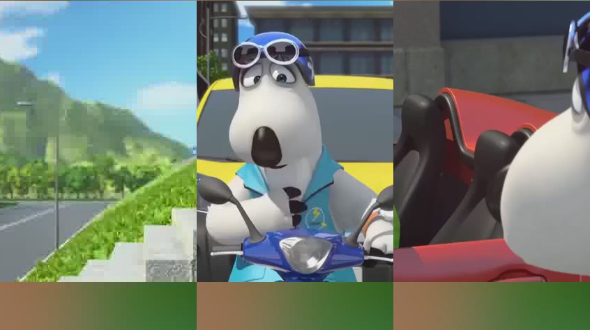 贝肯熊:倒霉熊骑自行车,被开跑车的瞧不起,他非常的生气