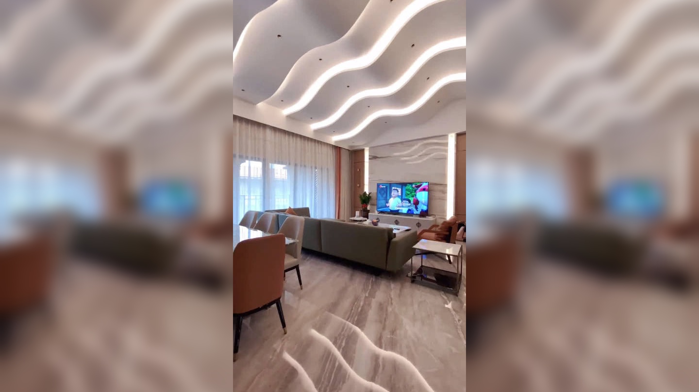 8个月装修的现代轻奢风,云朵一样的天花吊顶,超好看!