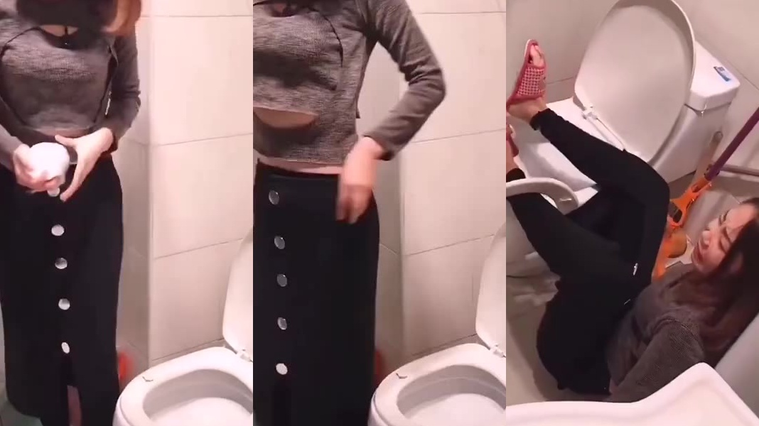 妹子你规规矩矩上厕所不就没事啦