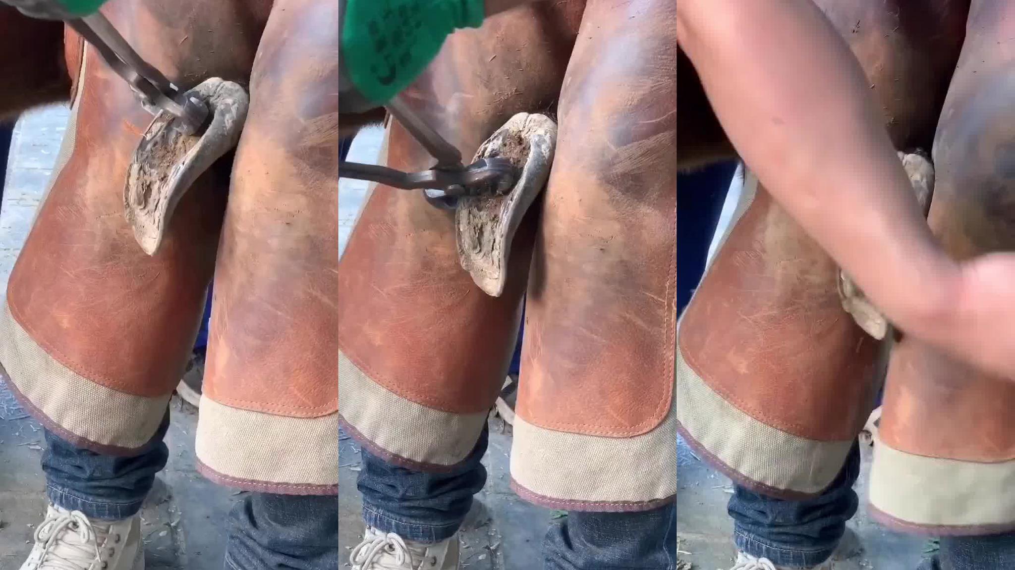 哇,修马脚,原来是这样的,修过以后看起来好爽!