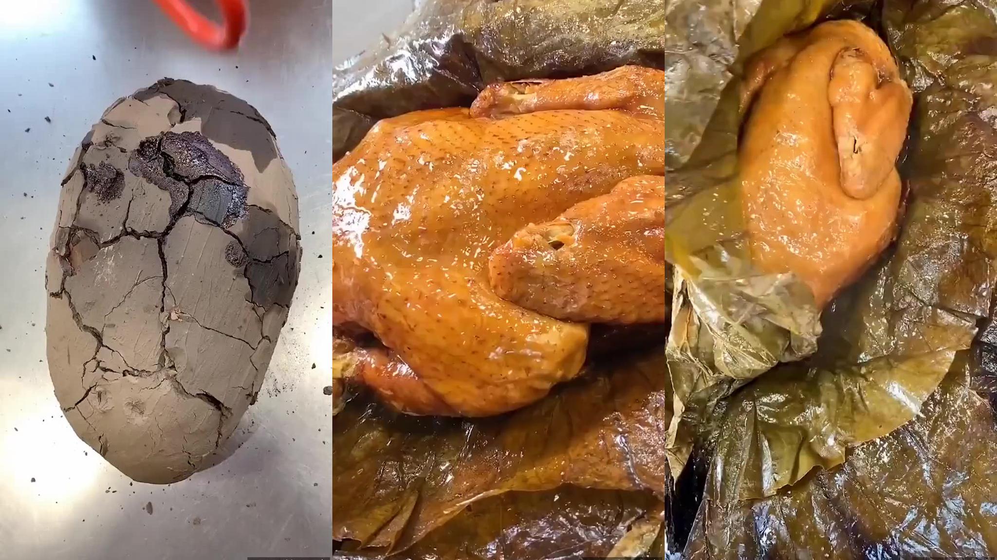 在乡村不用厨房也做美食,第1次户外挖坑做叫花鸡,这方式对吗?