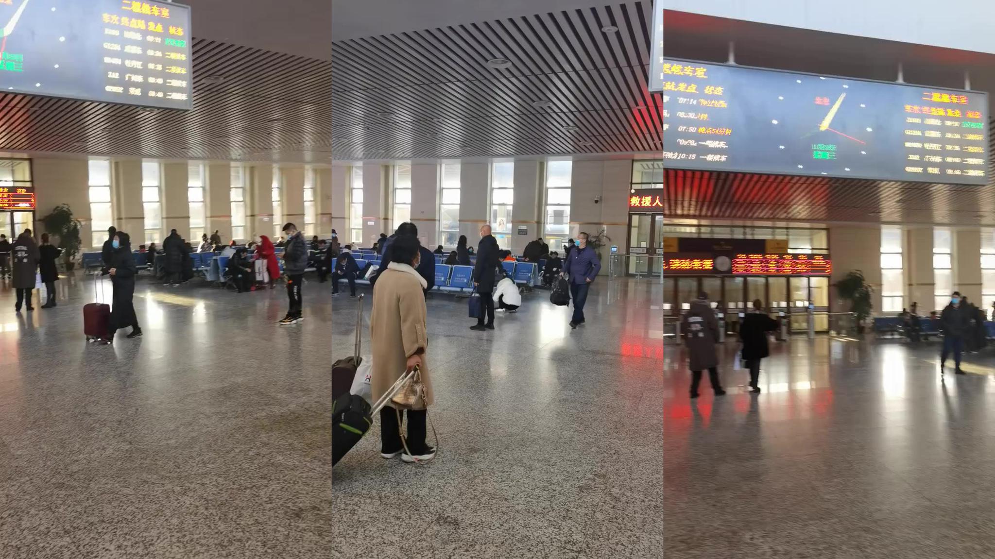 近日很多网友反映锦州南站候车室温度过低的问题