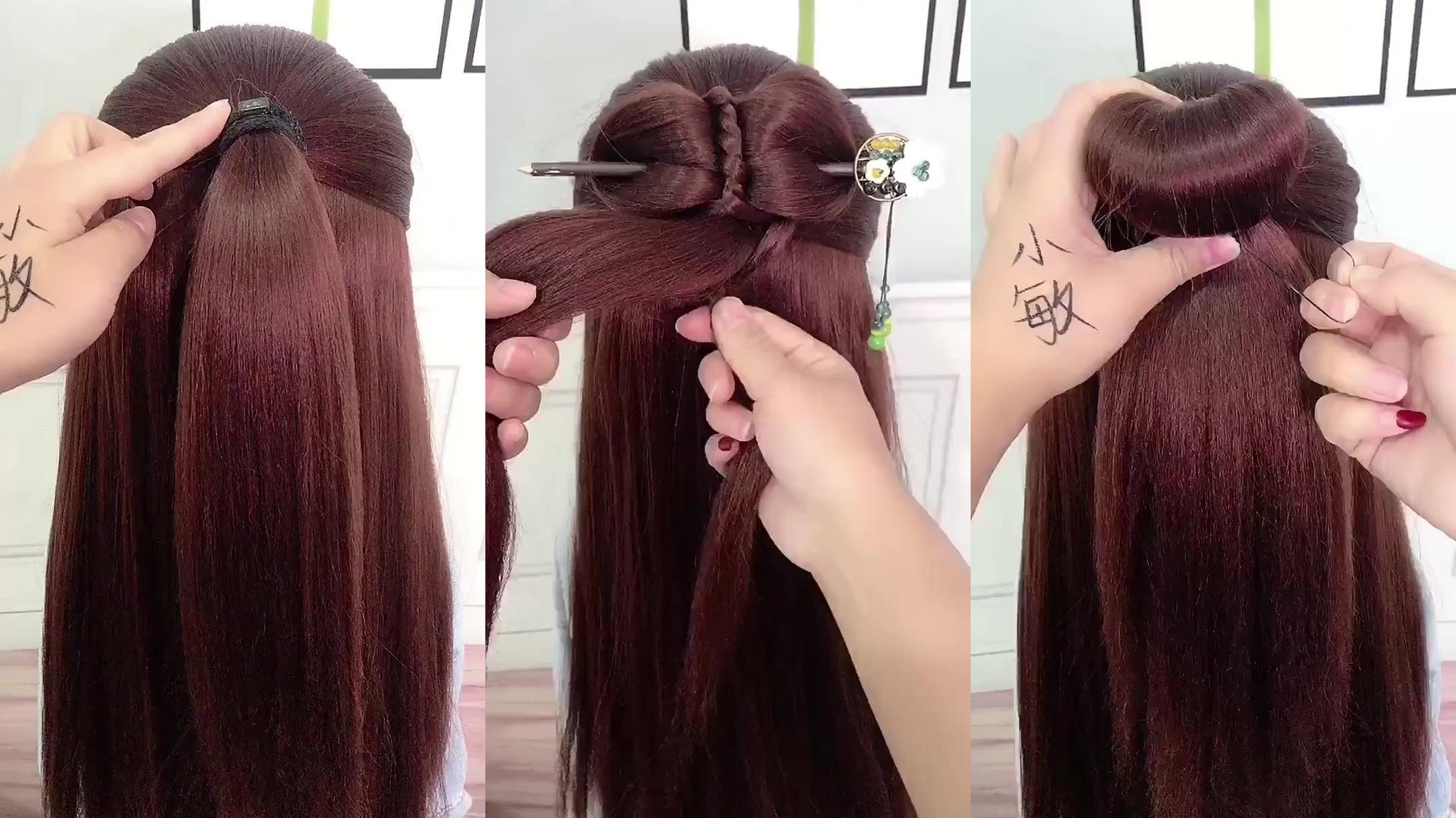 "桃心髻"我爱了