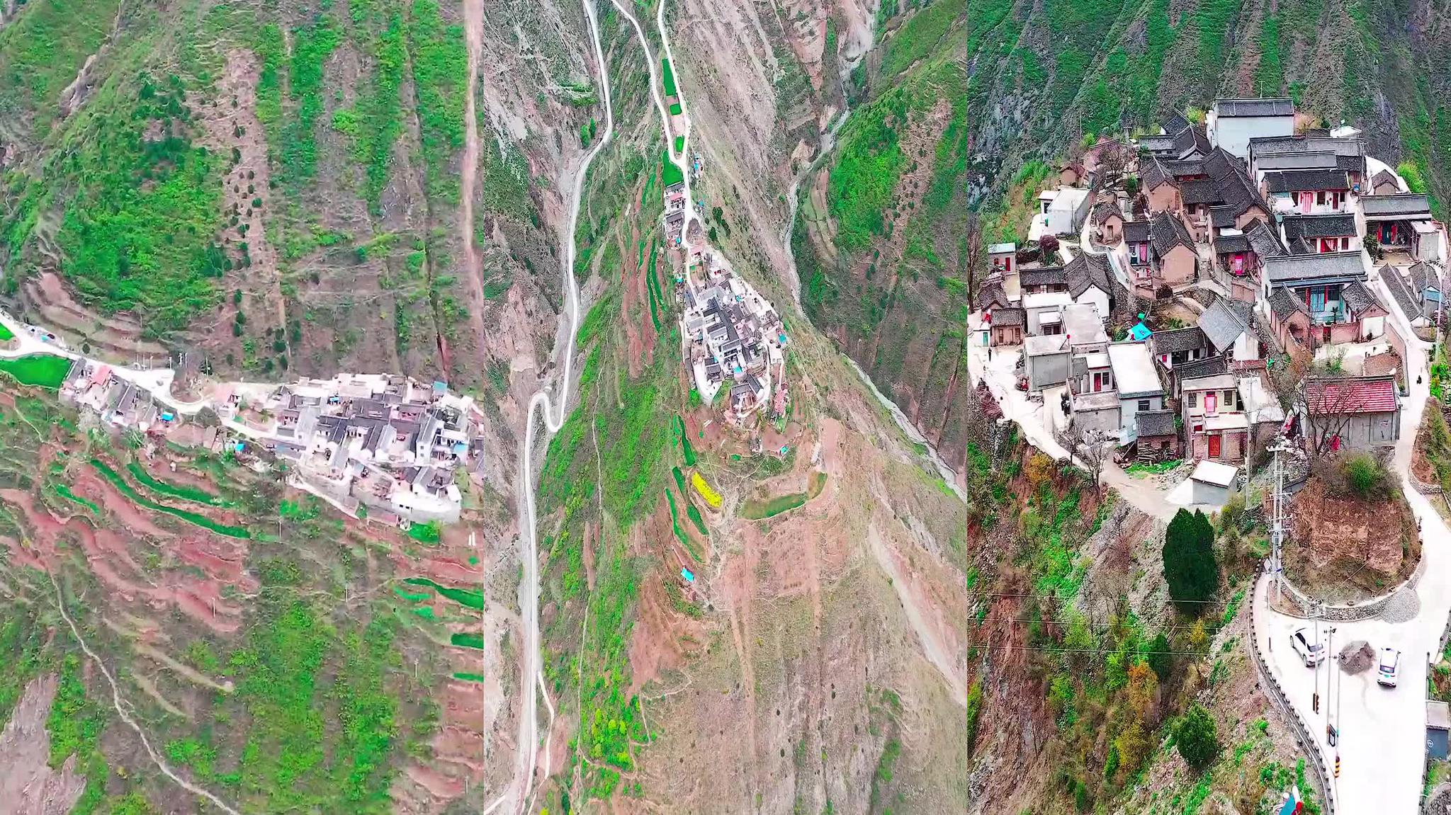 甘肃悬崖村-礼县朱雀堡子,有人说它像吉他,航母,火腿?