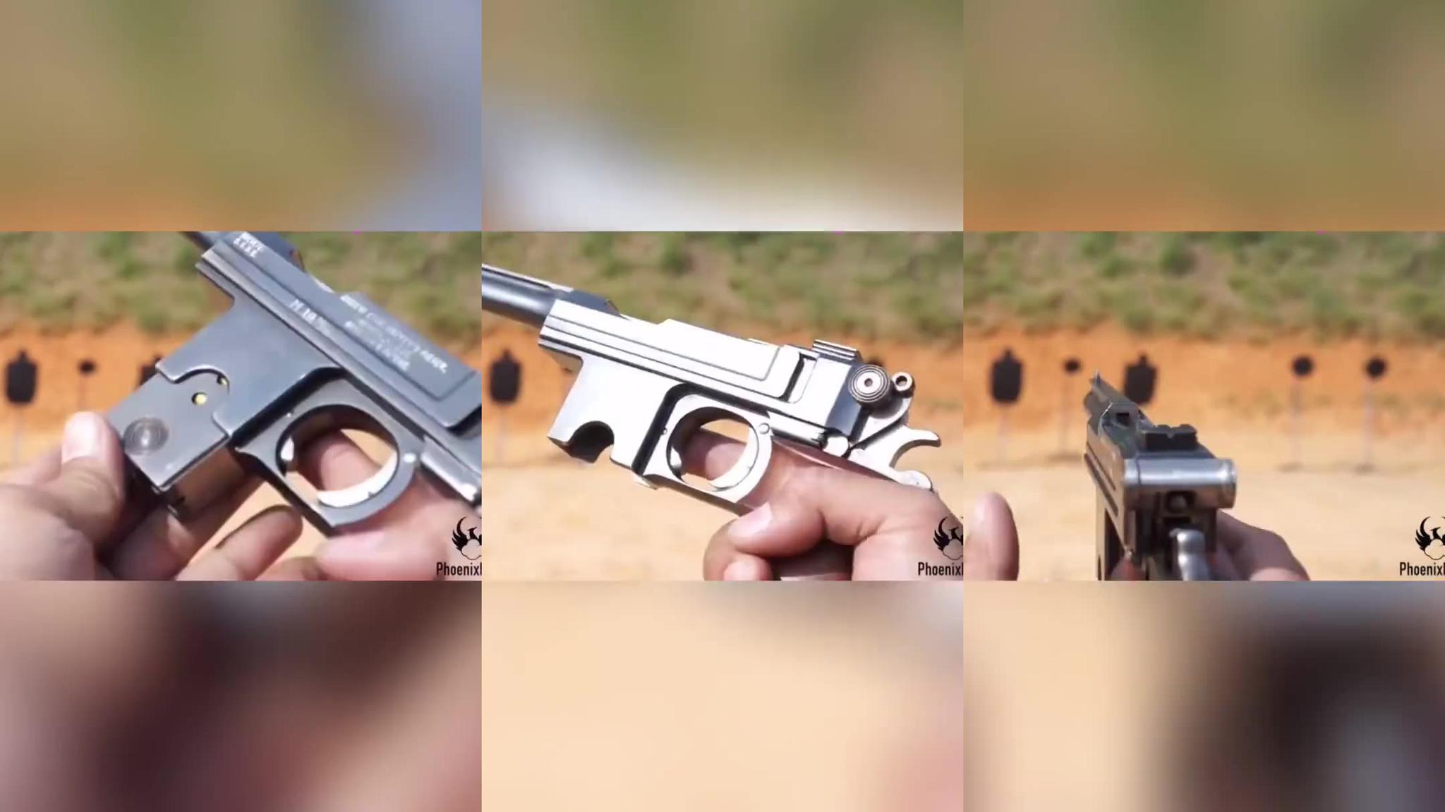 极其罕见的伯格曼-贝亚德m1910/21手枪靶场射击实测!