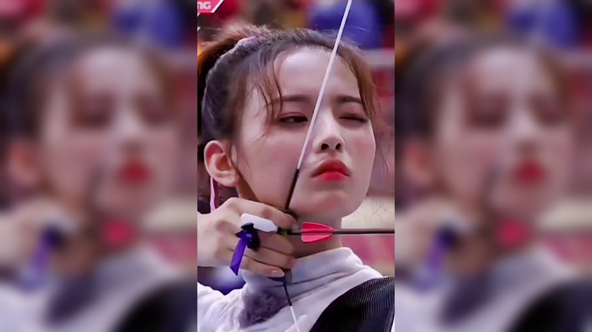 杨超越vs陈小纭射箭~ 同样是一箭九环,你觉得谁更飒!