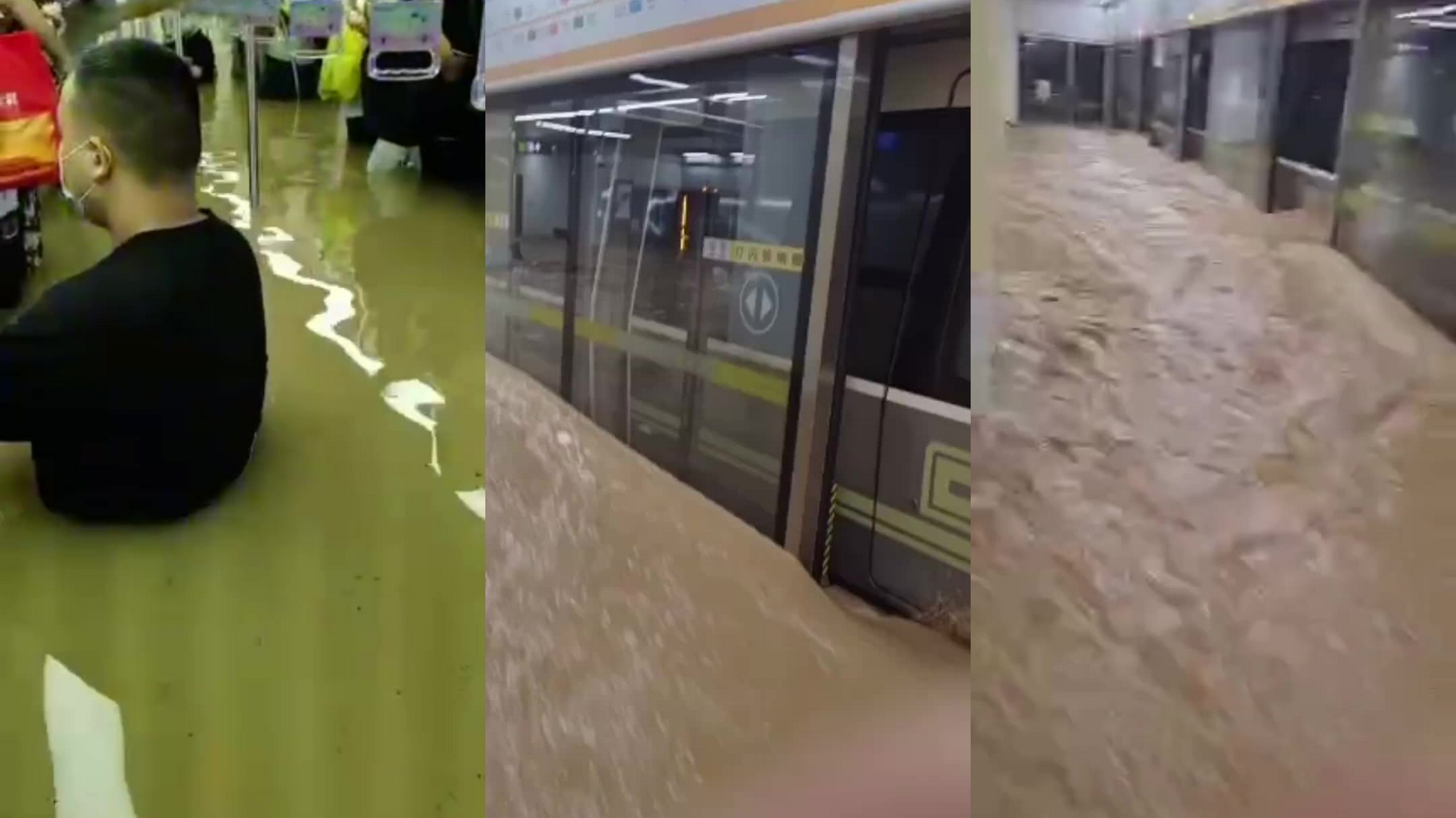 郑州连降罕见暴雨致地铁全线停运 已造成12人死亡