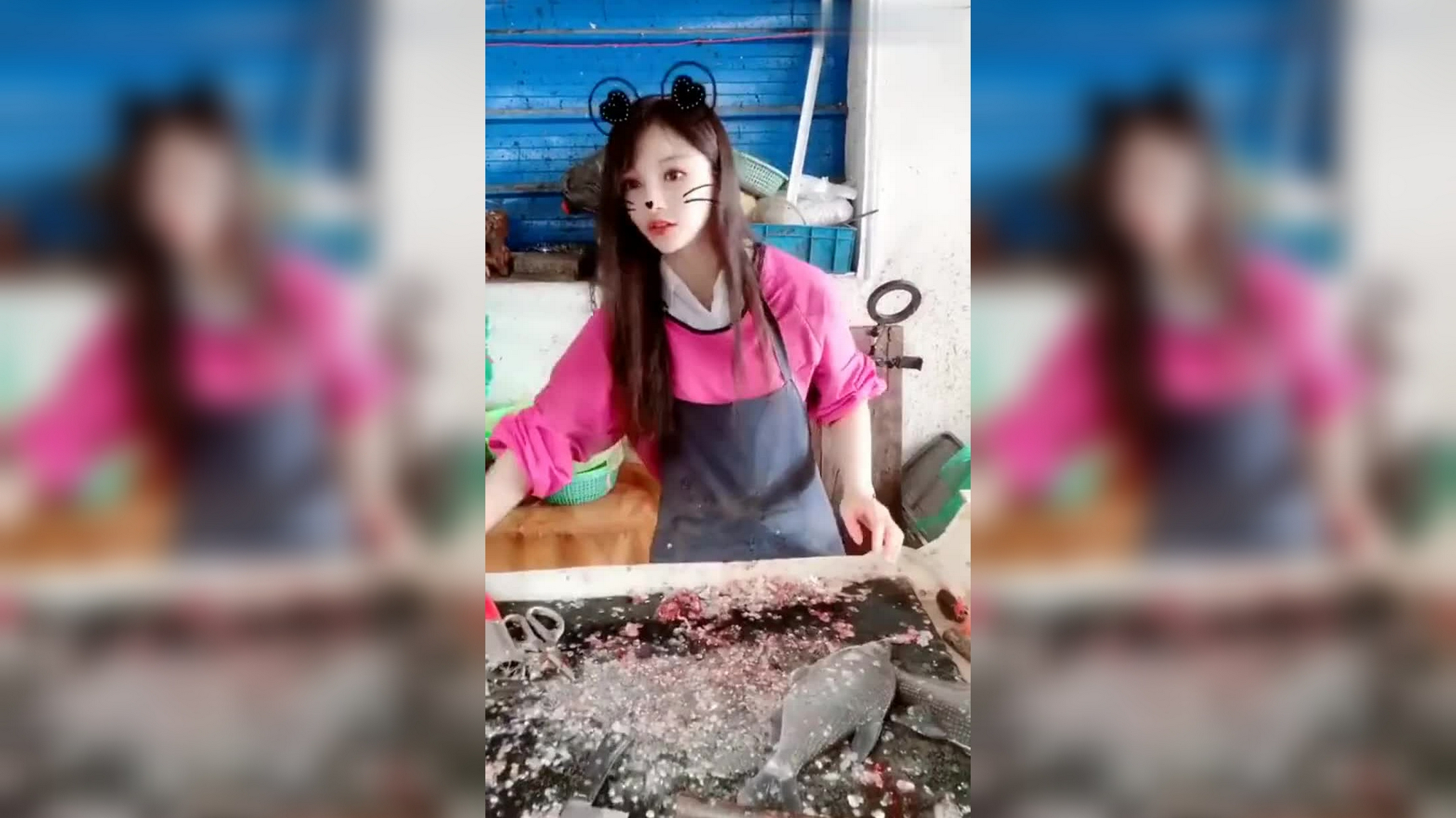 杀鱼小姐姐的颜值也太高了吧,这颜值也是没谁了,好可爱