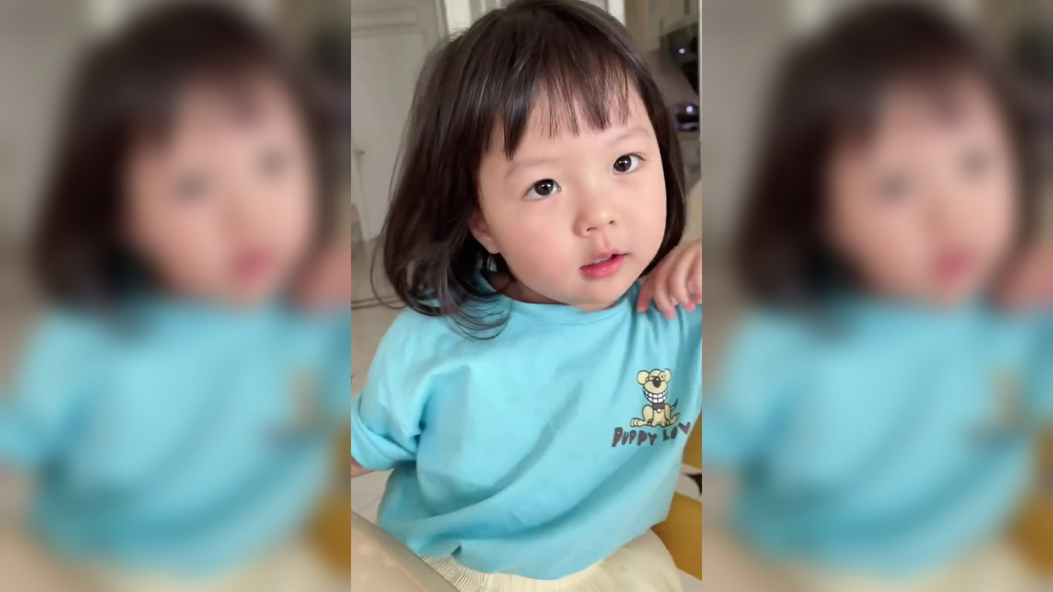 发呆的混血萌娃也是可爱极了!这卷翘的睫毛,还有这不羁的发型