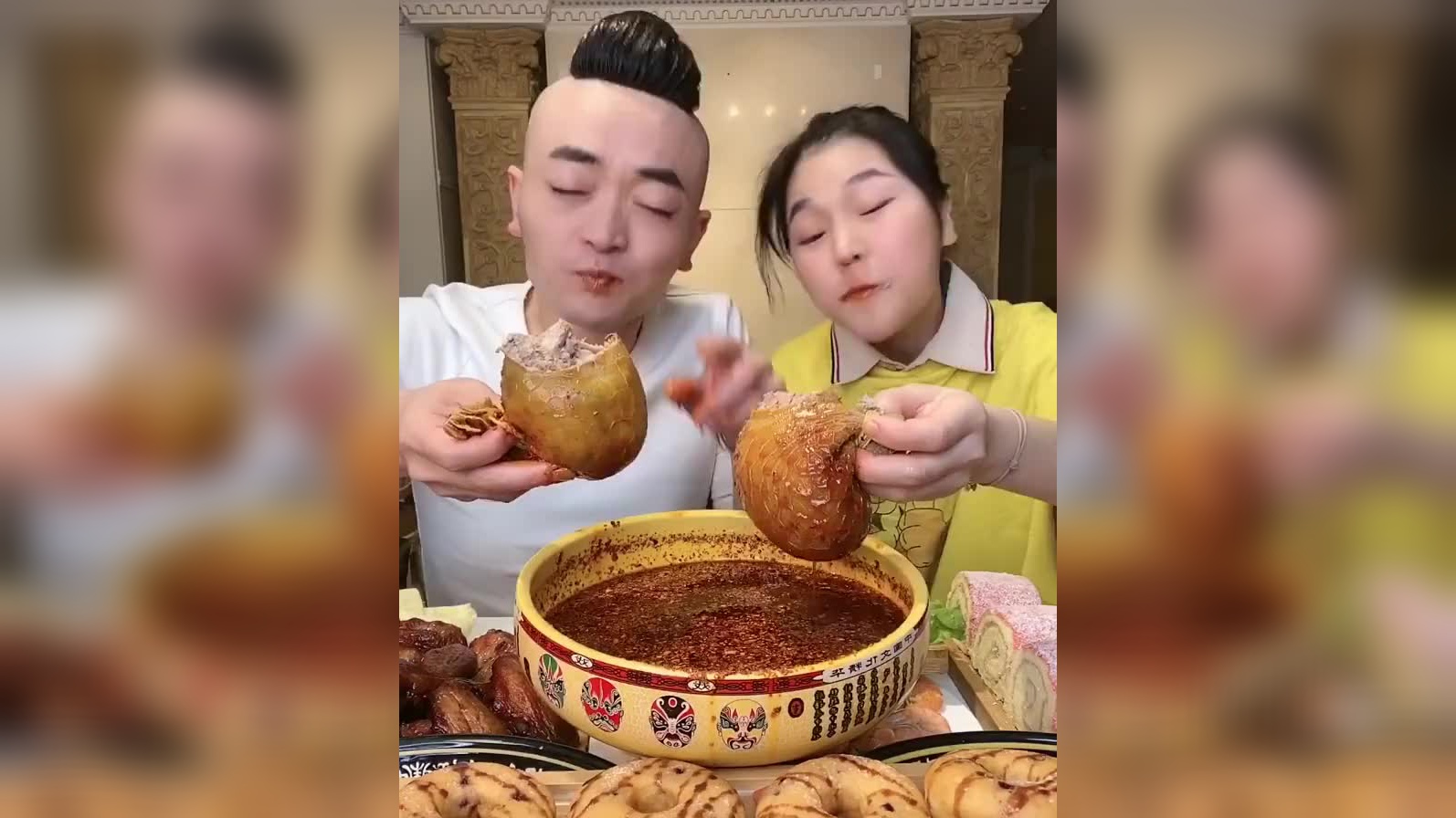 吃羊肚包羊脑大胃王阿浩